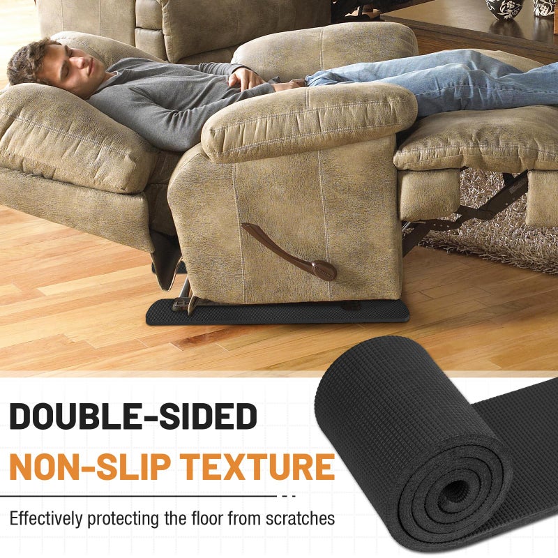 SDSNTE 4 PCS 30Inch Non-Slip Furniture Rail Pads for Hardwood Floors and Other Types of Floors  Keeping Recliners  Sofas  Couches  Chairs  and Furniture in Place - Image 2